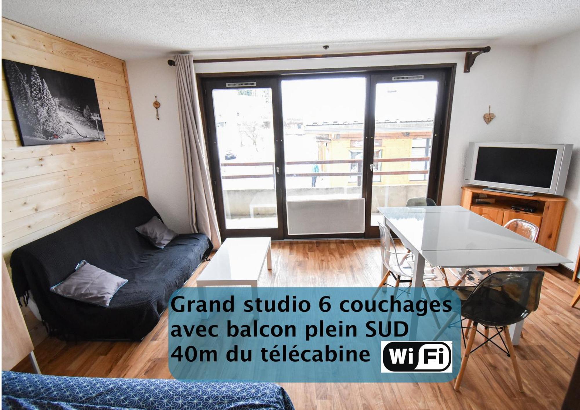 Le Relai S34 - Grand Et Lumineux Studio Avec Coin Montagne 4-6 Pers Avec Wifi, 50M Des Pistes, Grand Balcon Expose Sud, Draps Non Compris Saint-Jean-d'Aulps Luaran gambar